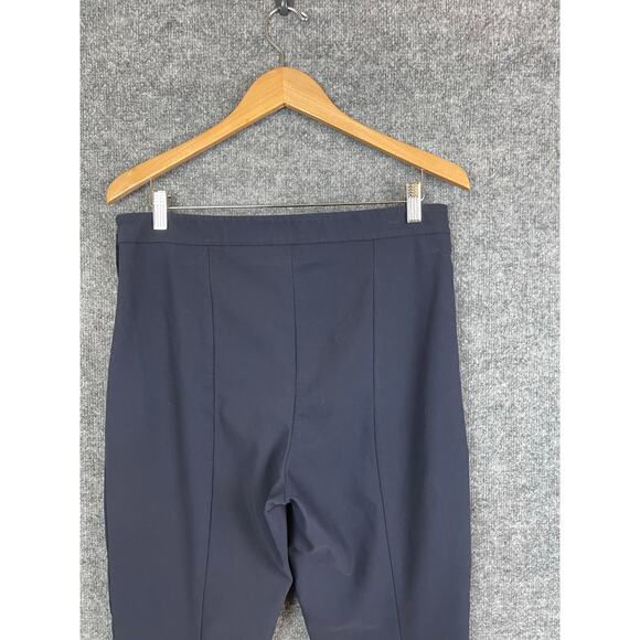 MM. LaFleur Pants Women's Sz 14 Navy Flat Front Side Zip - Picture 5 of 9